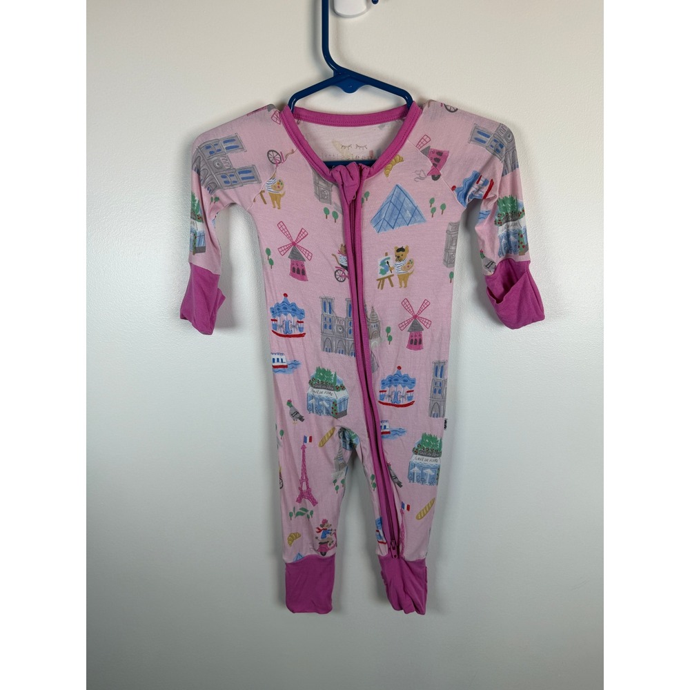 Little Sleepies Weekend in Paris Pink Bamboo Zippy Newborn
